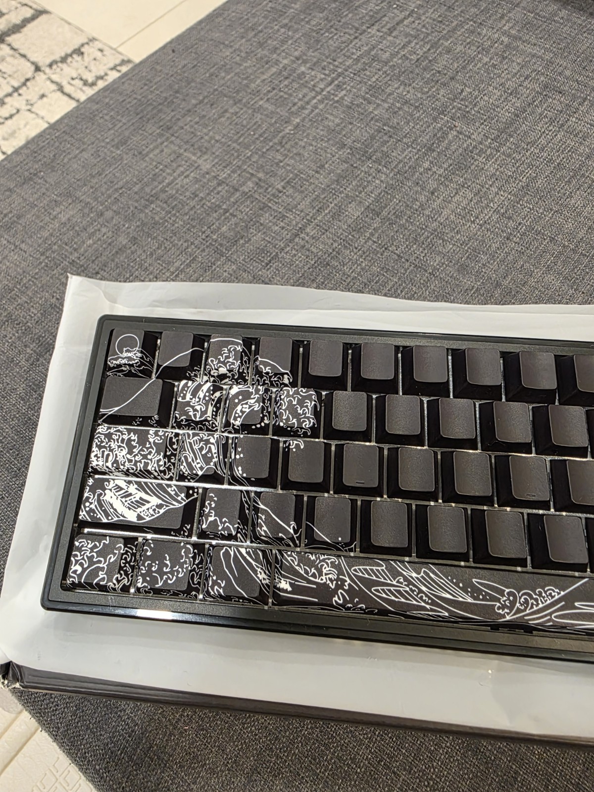 WOMIER M68 HE V2 65% THEMED HALL EFFECT WIRED GAMING KEYBOARD, BLACK/TOPOGRAPHIC