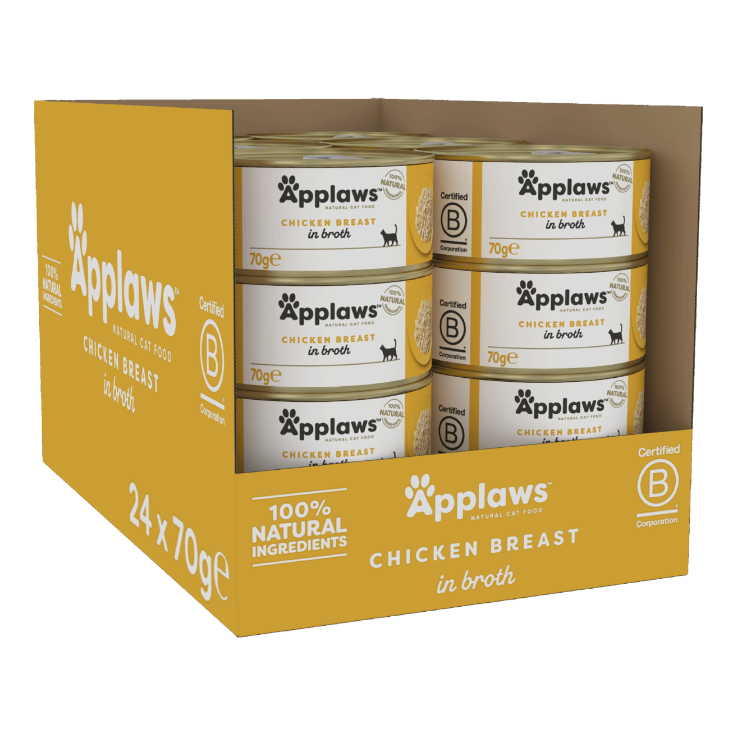 Applaws Cat Food Tin Chicken, 70G, Pack Of 24 - Image 2