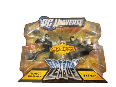 DC UNIVERSE FLASHPOINT ACTION LEAGUE SERIES 5 PROJECT SUPERMAN & BATMAN SET