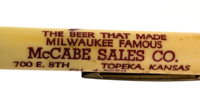1940-50s - McCabe Sales Co Topeka Kansas Schlitz Ad Mech Pencil - B18B