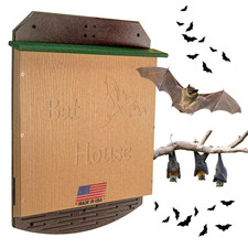 JCs Wildlife Poly Lumber Single Chamber Bat House - Holds up to 100 Bats, Easy