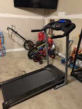 Black Compact Electric Treadmill, 7 Programs, Digital Display, Foldaway Design