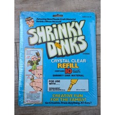Rare Vintage 1974/75 Shrinky Dinks Crystal Clear Refill Pack 4000 New