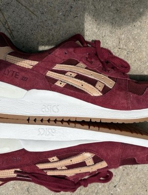 ASICS Gel Lyte III Burgundy Suede Men s 12 