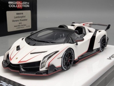 Eidolon Make Up 1:43 Lamborghini Veneno Roadster 2015 Matte White Ltd 63/80 OVP