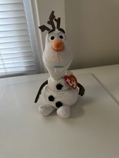 TY Beanie Babies Disneys Frozen Olaf Snowman Medium Plush 8" w/Tag!!!