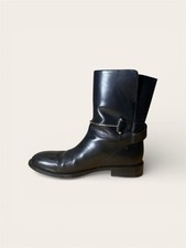 Balenciaga Black Leather Ankle Boots Size 40 ...