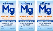 Slow Mag Magnesium Chloride and Calcium, 60 Tablets each Value Pack of 3 