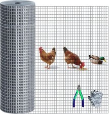Chicken Wire Fencing Hardware Cloth 1/2 inch 19 Gauge Rust-Resistant Mesh Roll