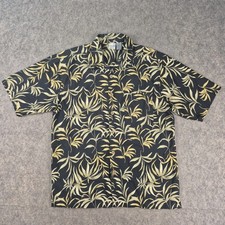 Vintage Ocean Pacific OP Sport Aloha Shirt Men L Floral Hawaiian Loop Collar 90s