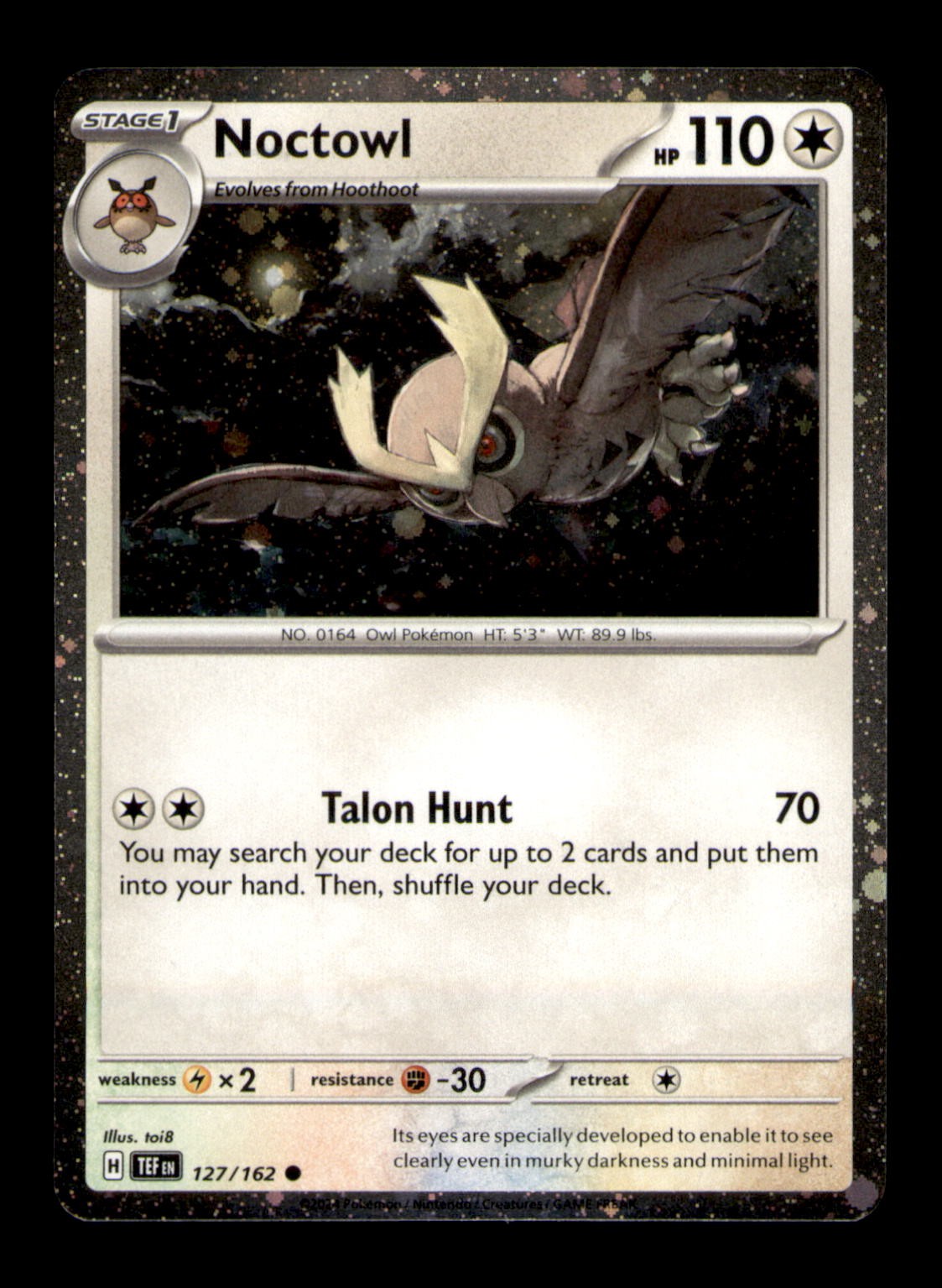 Noctowl - 127 (Cosmos Holo) 127/162 Holo Miscellaneous Cards & Products NM