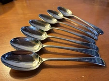 Vtg Cooper Bros And Sons 7” Soup Spoons Stainless CB &S Queen Anne? Glossy 18-10