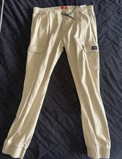 Guess Pants Medium Mens Skinny Cargo Style Jogger Khaki Cotton Blend Stretch