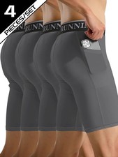 4Pack Men Compression Shorts Athletic Underwear Base Layer for Running Gym Sport