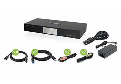 IOGEAR 2-Port Dual View DisplayPort KVMP Switch - 4K 60Hz - 2 DisplayPort
