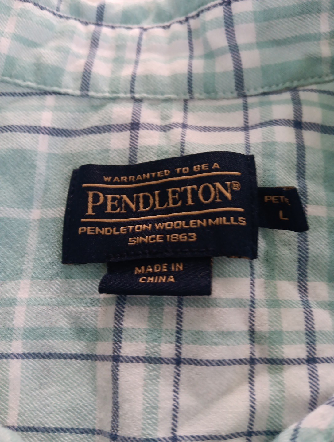 Womens Pendleton Button Up Light Weight Shirt Sz L - image 10