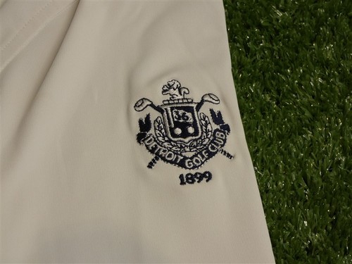 Peter Millar Womans Long Sleeve Polo Golf Shirt CC Logo White Large - Picture 3 of 3