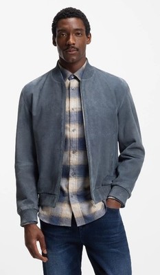 HUGO BOSS Regular-fit jacket in real suede
