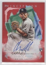 2019 Topps Inception Rookies and Emerging Stars Red 59/75 Chance Adams Auto 6fs