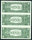 ((3 NOTES)) $1 1963 ((CHOICE CU)) Federal Reserve Note ** PAPER CURRENCY — photo 2