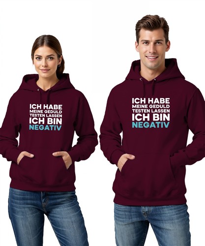Ich habe meine Geduld getestet bin negativ lustig sarkastisch Unisex Hoodie Kapu - Bild 17 von 24