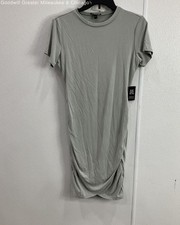 NWT Express Women Mint Short Sleeve Scrunchy Sides Dress Size Small