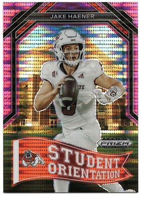 JAKE HAENER 2023 Prizm Draft Picks Student Orientation PINK PULSAR #2/15
