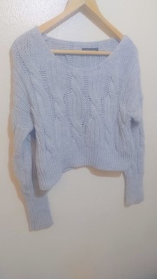 Cameo Rose Damen Cropped Pull Over Zopfmuster Rundhals hellgrau S/M Pullover