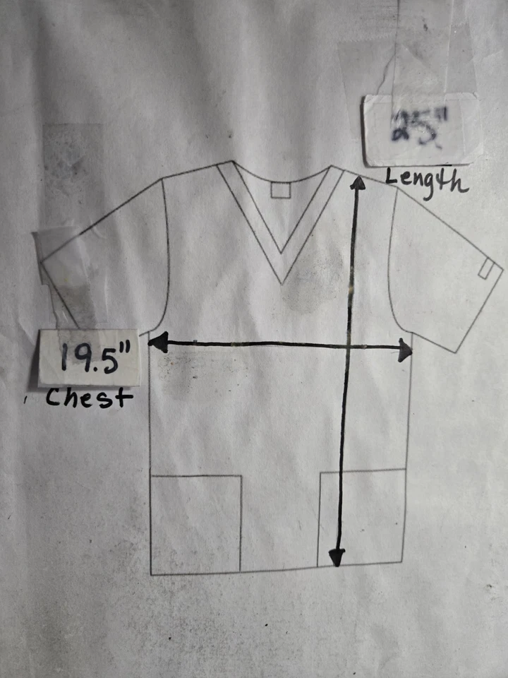 UA Scrubs Scrub Top size XS-Black/Grey DOGS FASHIONABLY DRESSED-Chest 19.5"/L25" - Image 4 of 4