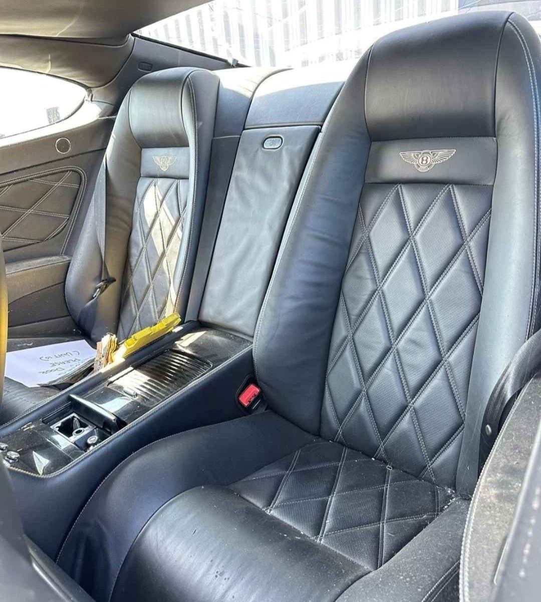  bentley continental gt black muliner seats front & rear seats fits 2004 to 2008