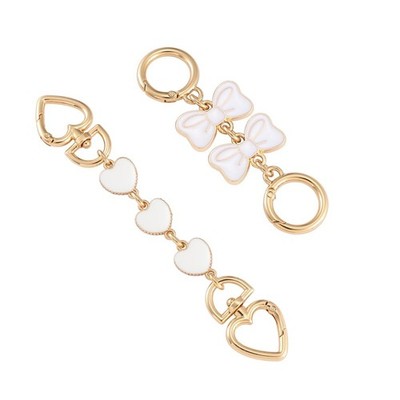 Anbys 2PCS White Purse Chain Extender Bag Extender Chain Purse Strap Extender...