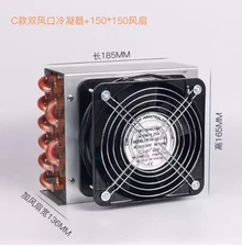 Freezer Condenser Evaporator with Fan Copper Tube Radiator Air-cooled  Radiator