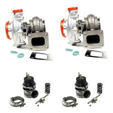2pcs T76 Turbo Turbines .81 Ar Com .80 T4 V8 Oil Cold60mm External Wastegates 2pcs T76 Turbo Turbines .81 Ar Com .80 T4 V8 Oil Cold60mm External Wastegates