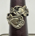 Vintage 1970s Sterling Silver 925 Avon Heart Tea Spoon Ring. 4.71 Grams