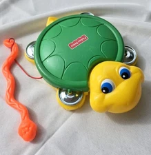 Vintage 2005 Fisher Price Lil' Music Makers Turtle Tambourine + Drum PreSchool
