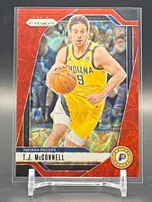 2024-25 Panini Prizm T.J. McConnell Red Choice Prizm #/88 Indiana Pacers #191