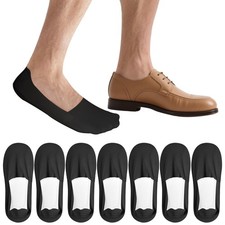 Ishua 7 Pairs Men's Non Slip Low Show Socks Men - Casual Thin One Size, Black