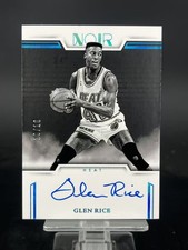 2024-25 Panini Noir Glen Rice /10 Blue Autograph #ANB-GLR HEAT