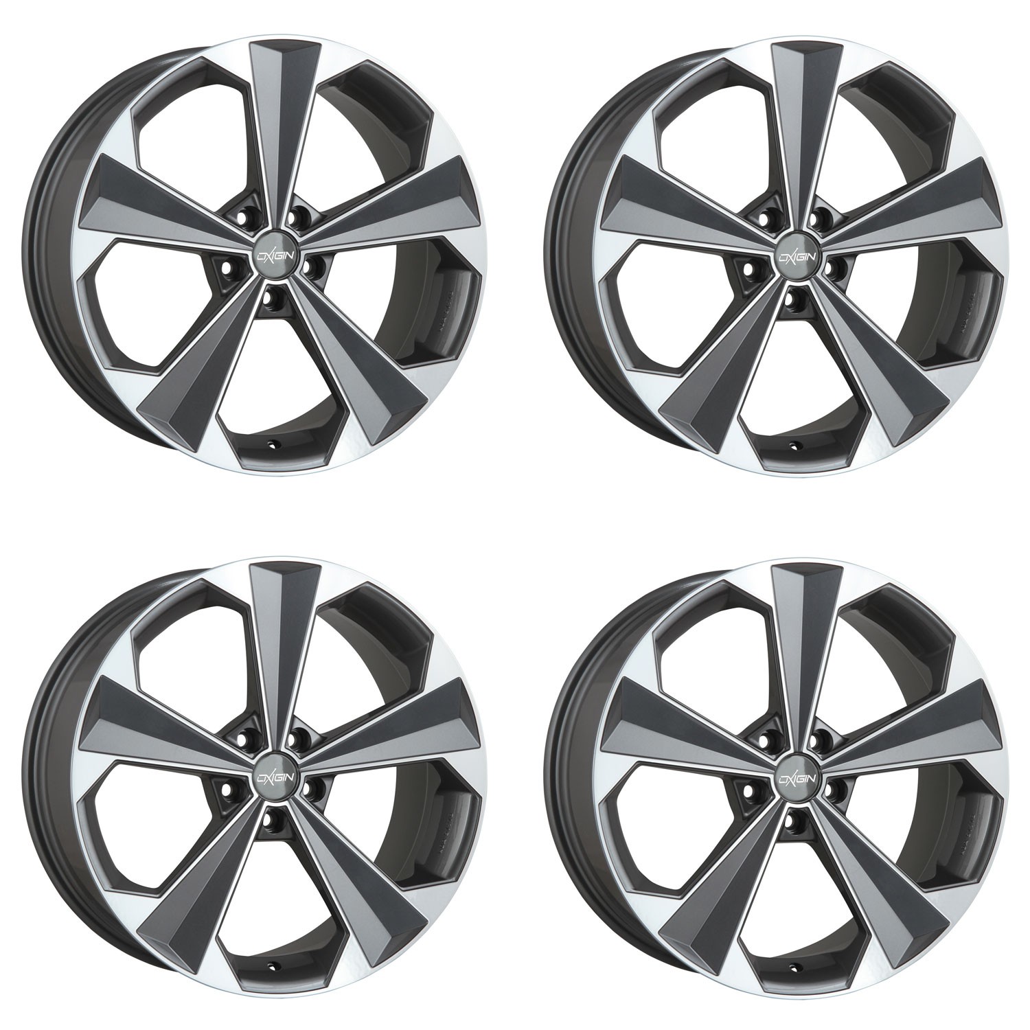 4 Oxigin Wheels 22 OXRS 8.5x19 ET43 5x114.3 TITANP for Nissan Murano