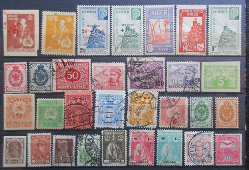 Timbres classiques, ob ou neuf, anciens ou surchargés tous états tous pays KY79