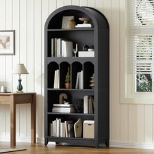 Arched Bookshelf Bookcase Farmhouse Wooden Book Shelf 31.5"L x 11.8"W x 70.9"H