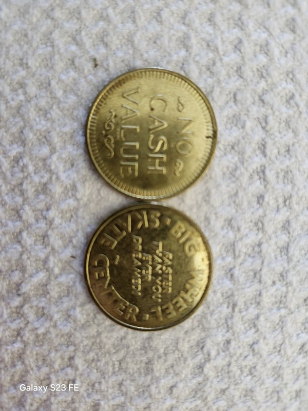 2 Big Wheel Skate Tokens Sheboygan Wisconsin 