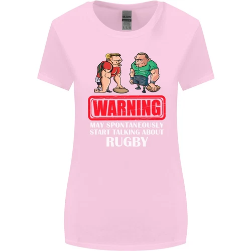 Can Start Talking About Rugby Player Fun Women Wide Cut T-Shirt- - Picture 4 of 17