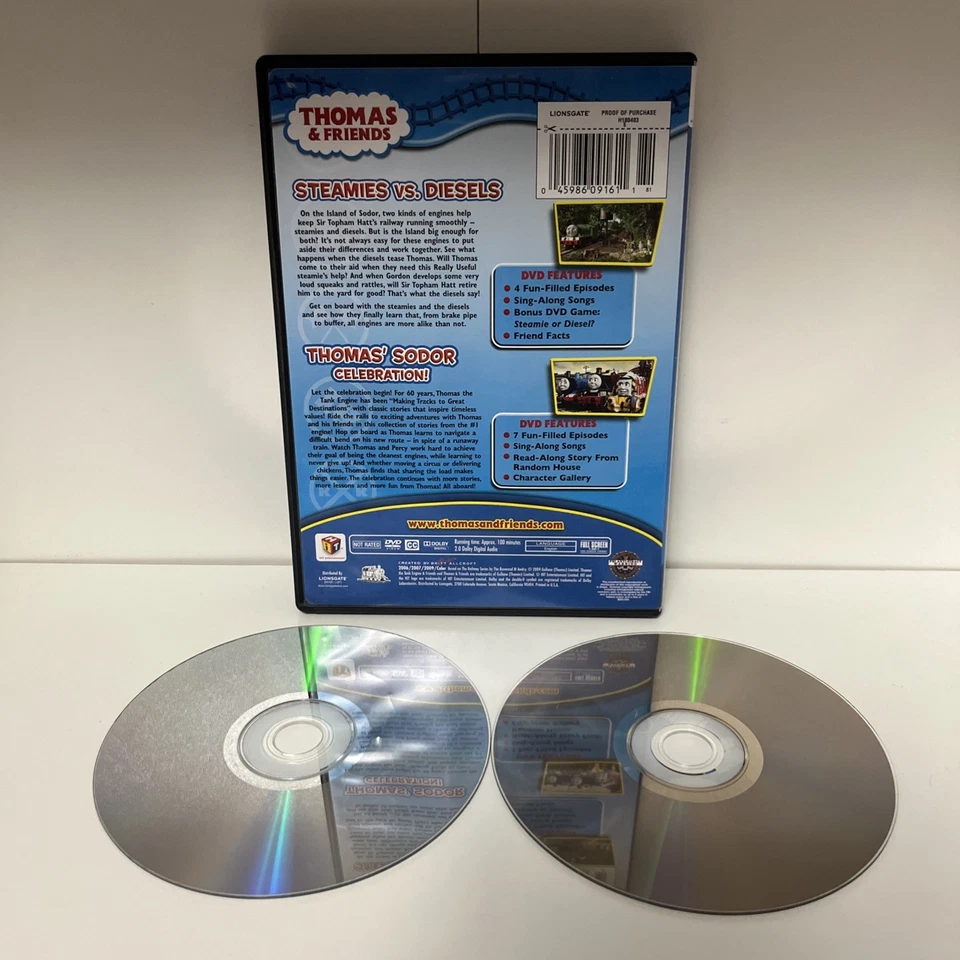 Thomas & Friends Steamies Vs Diesels/Thomas Sodor Celebration DVD 2 Disc Set - Image 2 of 4