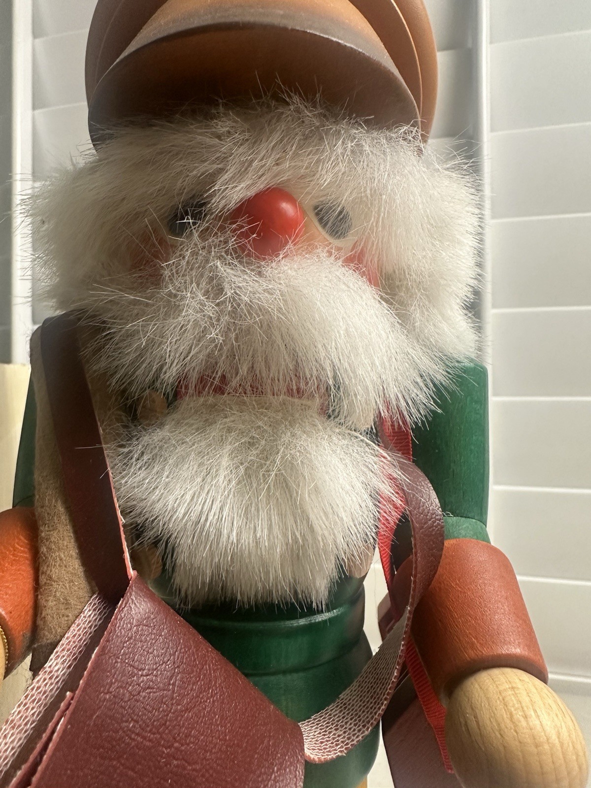 Vintage Holzkunst Christian Ulbricht  Nutcracker Tag West Germany The Texas Man