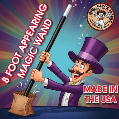 The Appearing 8-Foot Wand! By Big Guys Magic (Quick, Clean & Impossible)