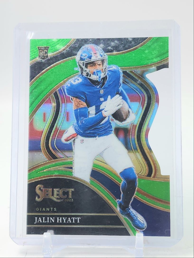 JALIN HYATT 2023 SELECT CLUB LEVEL ROOKIE NEON GREEN DIE-CUT /499 Q5818