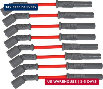 MSD 32819 Super Conductor Spark Plug Wire Set, Red