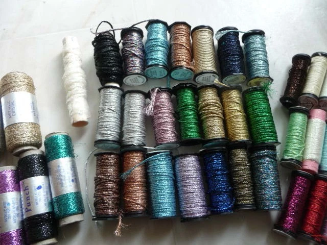 VTG Lot of 76 Metallic Thread  Spools - Image 3 of 4