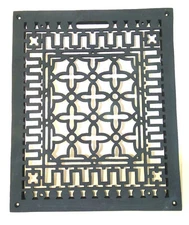 Rectangular Cast Iron Floor Register Grate 20.25 Inches by 16.5 Inches